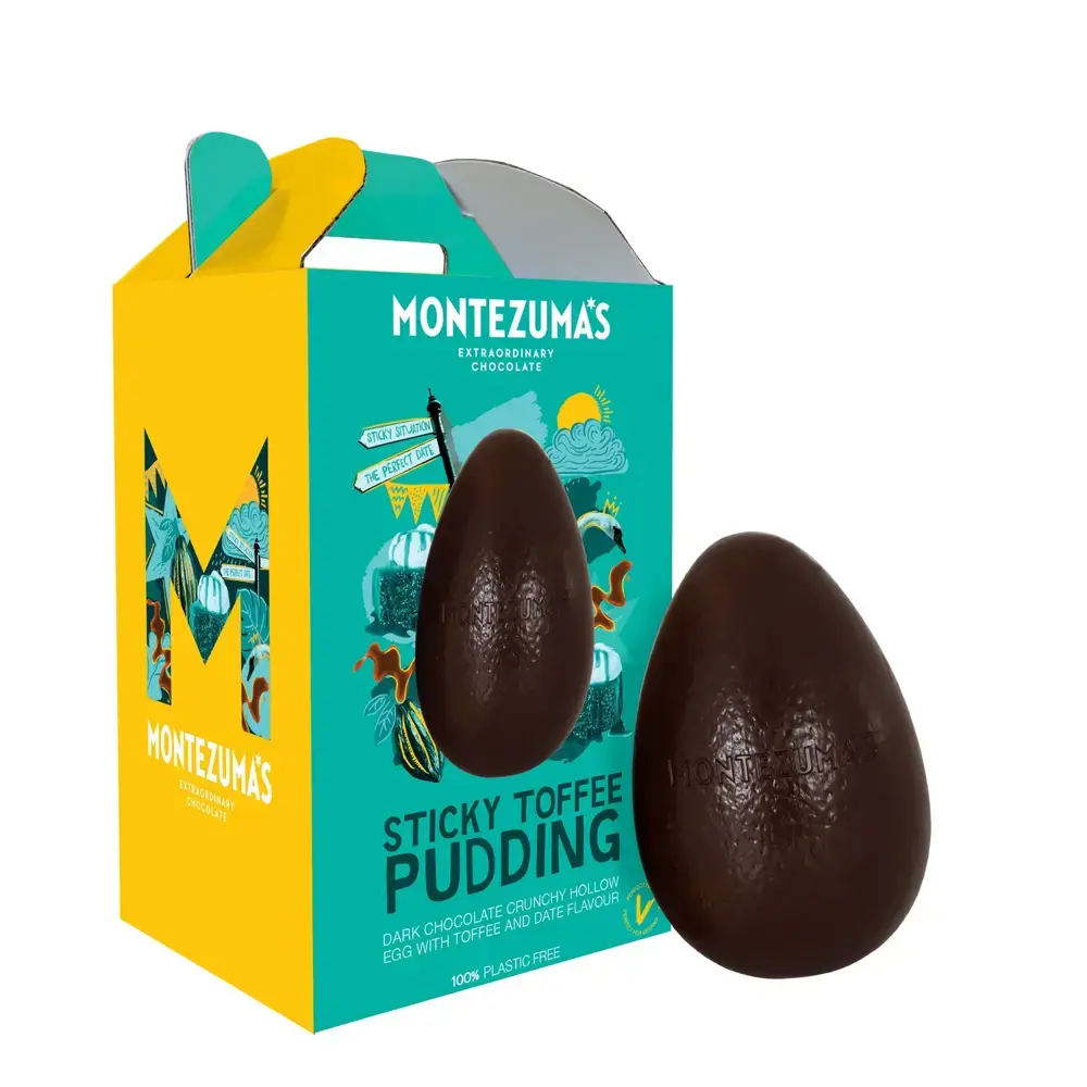 Montezumas  Sticky Toffee Pudding Dark Chocolate Egg 150g